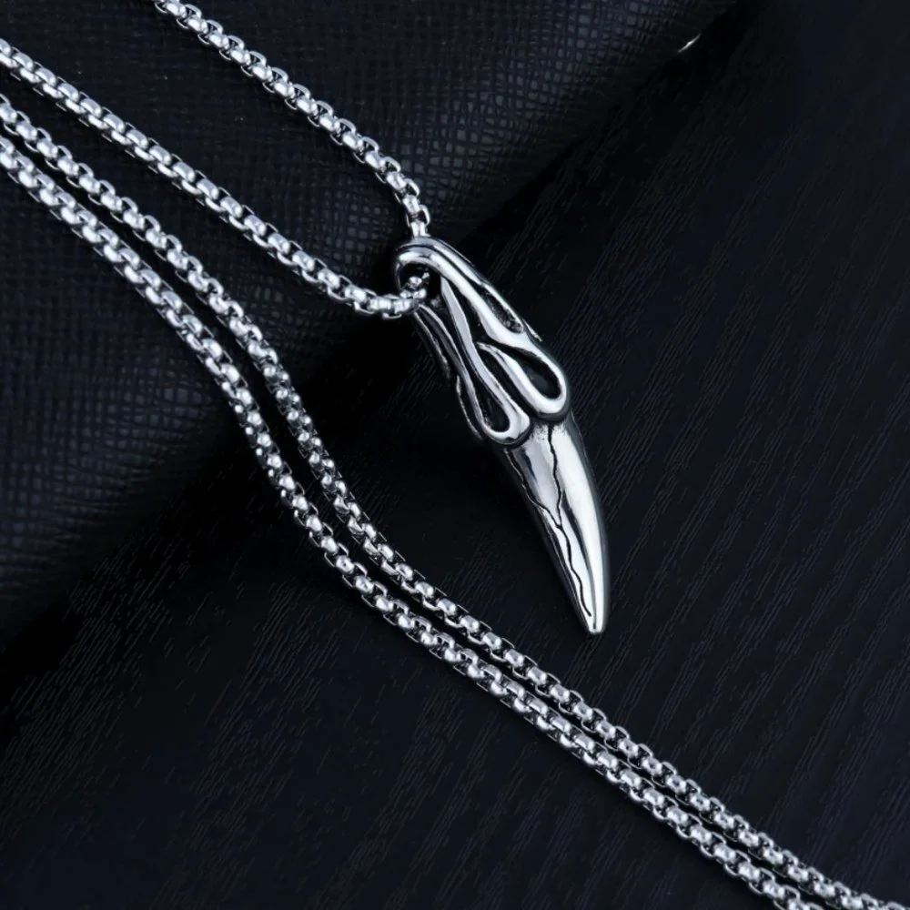 ❤️Fashion Vintage wolf tooth pendant Necklace for women/men, N90201P185